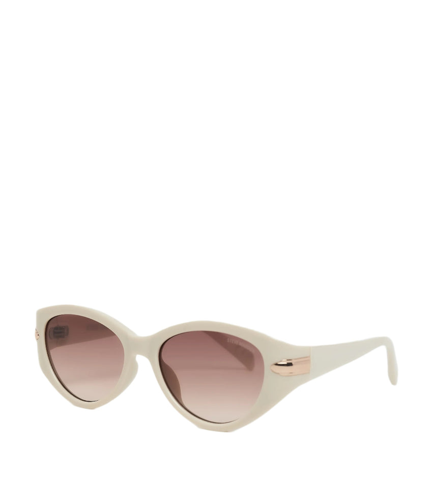 Sleek Women's Off White Sunglasses - view 2