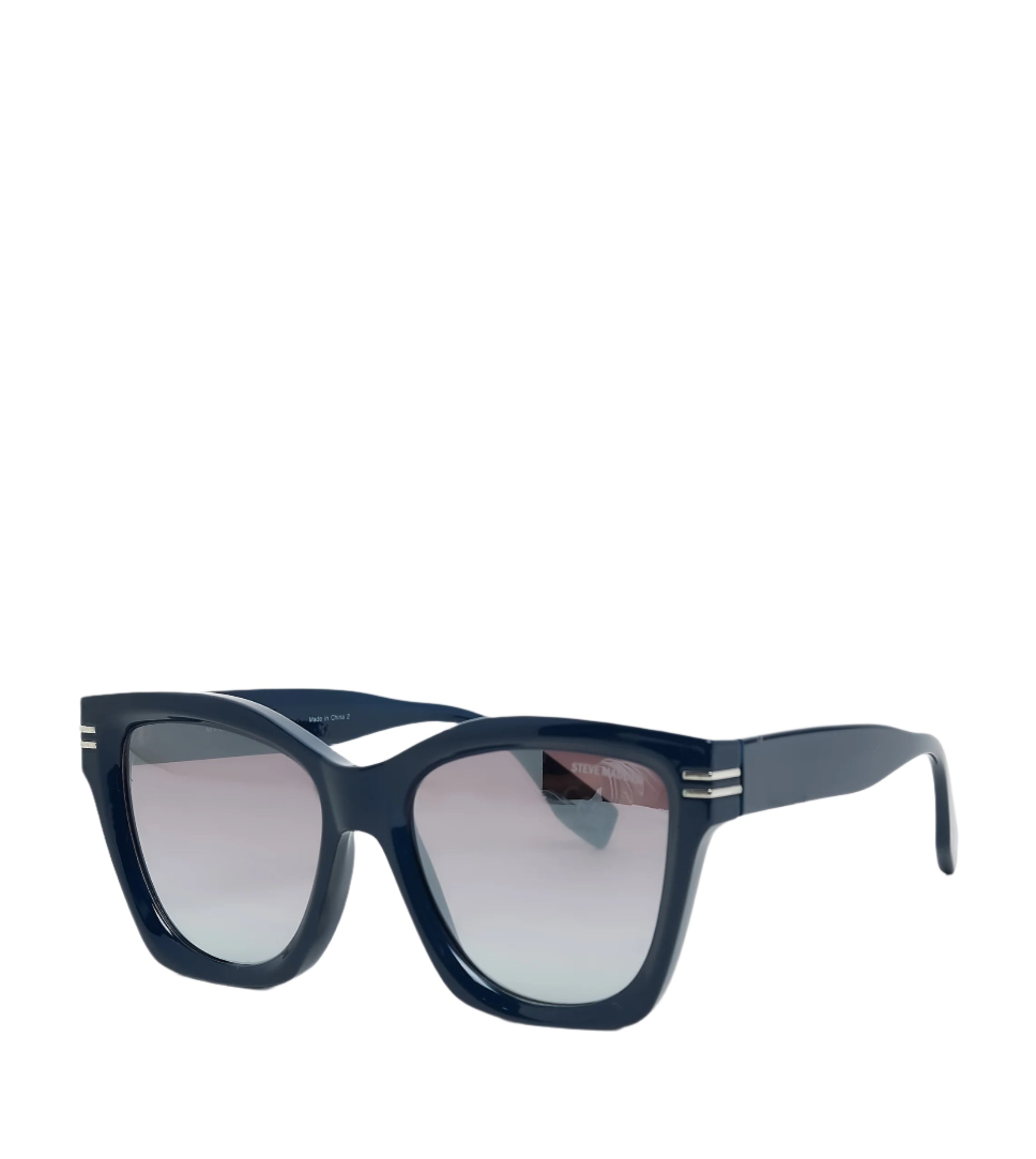 Trendy Women's Navy Blue Sunglasses - view 3