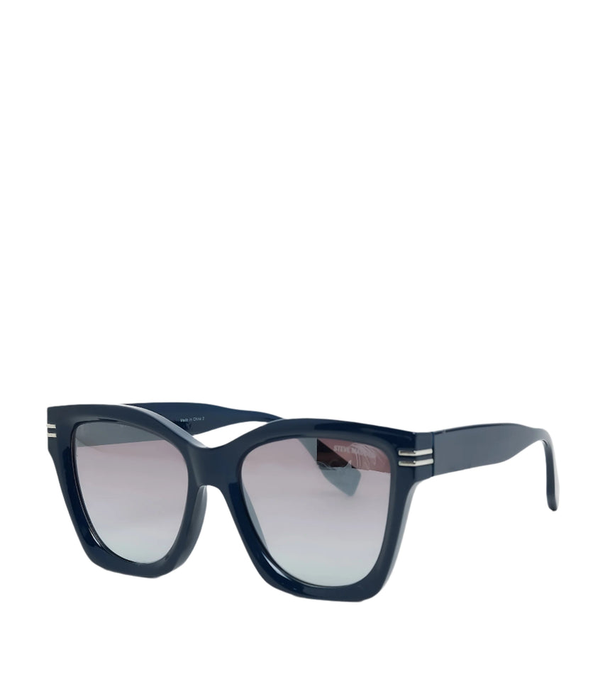 Trendy Women's Navy Blue Sunglasses - view 3