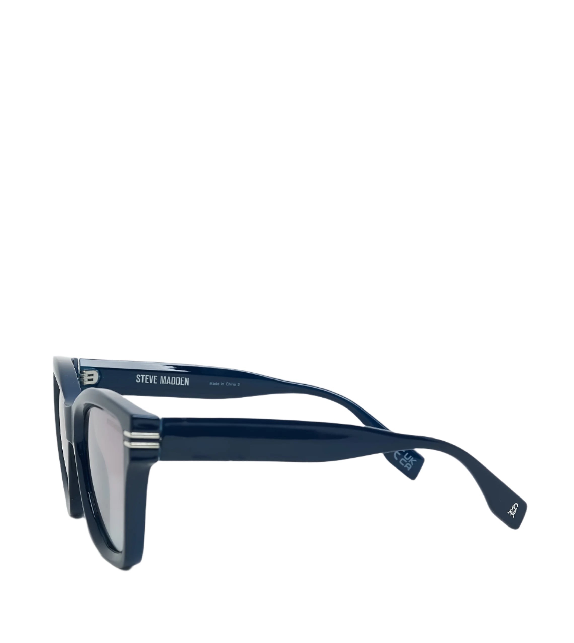 Trendy Women's Navy Blue Sunglasses - view 2