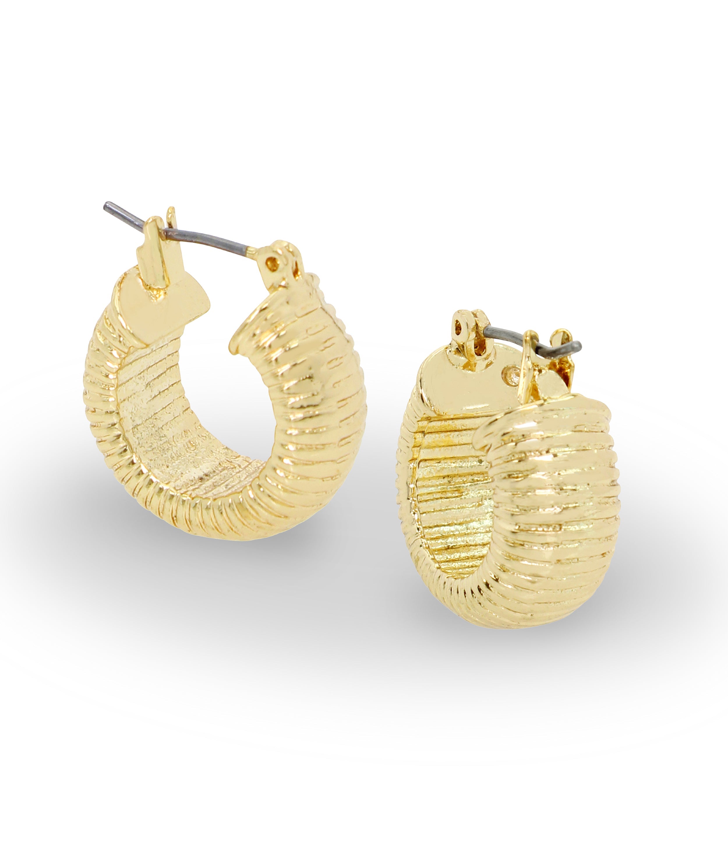 Rome Women's Gold Hoop Earrings - view 4