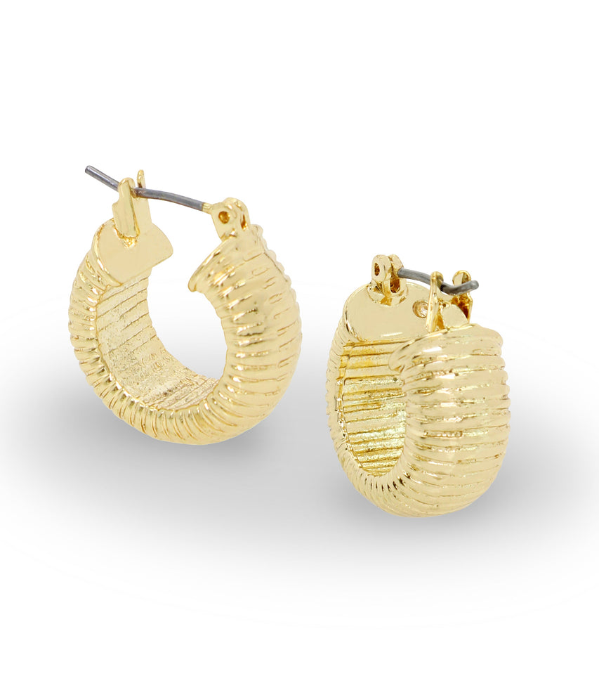 Rome Women's Gold Hoop Earrings - view 4
