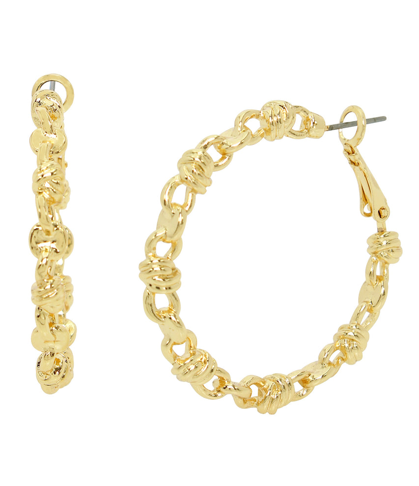 Knot Women's Gold Earrings - view 2