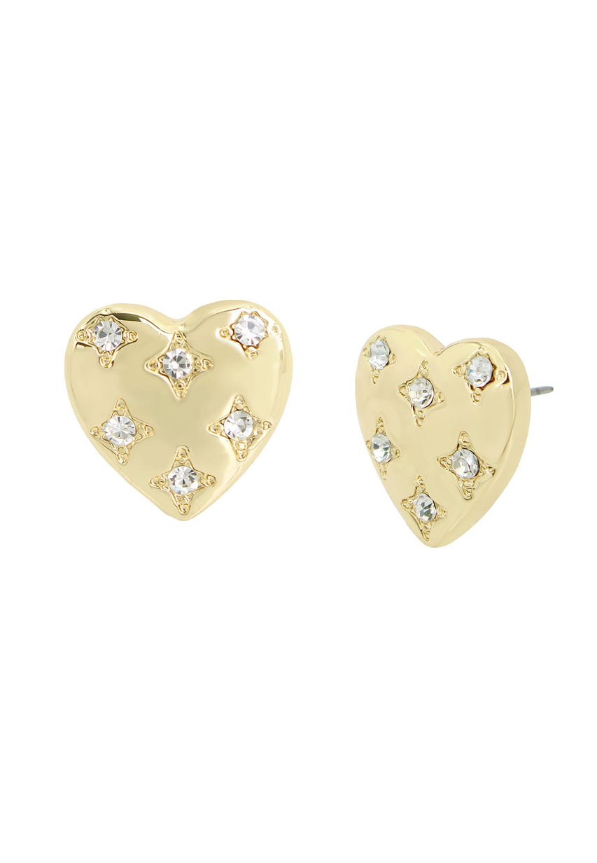 Heart Studs Women's Crystal Earrings - view 2