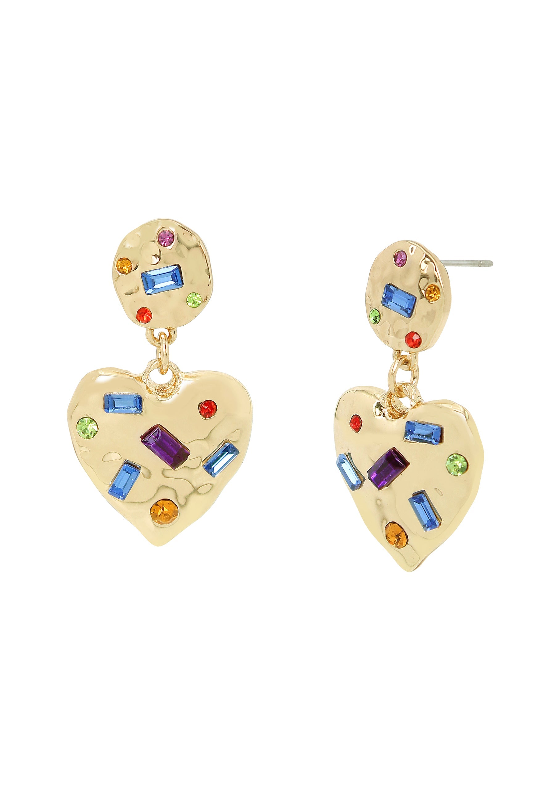 Multi Heart Women's Gold Earrings - view 2