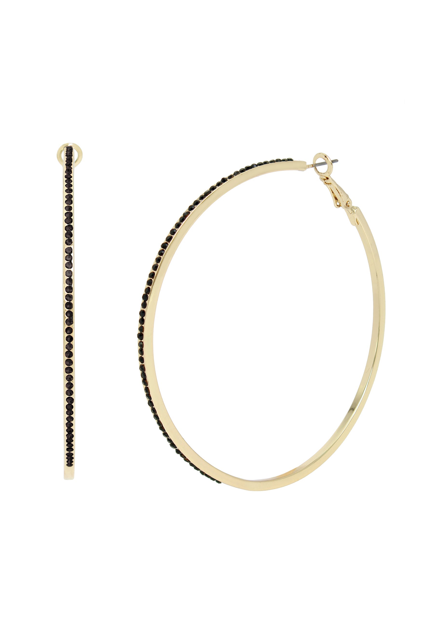 Crystal Hoops Women's Silver Earrings - view 2