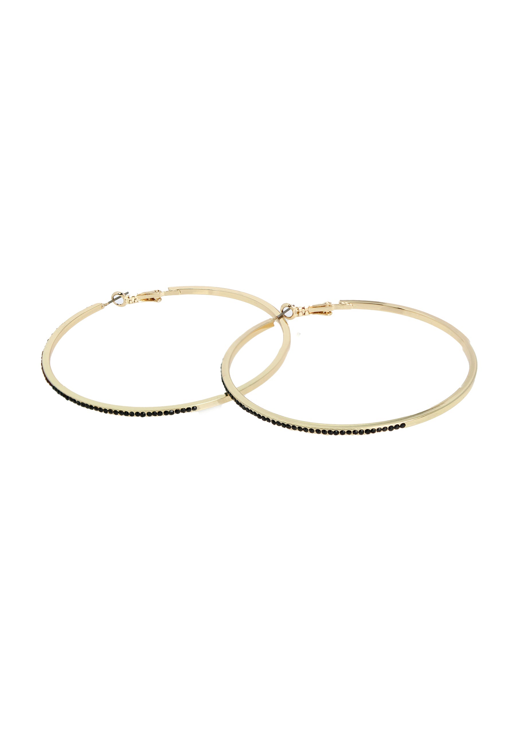 Crystal Hoops Women's Silver Earrings - view 3