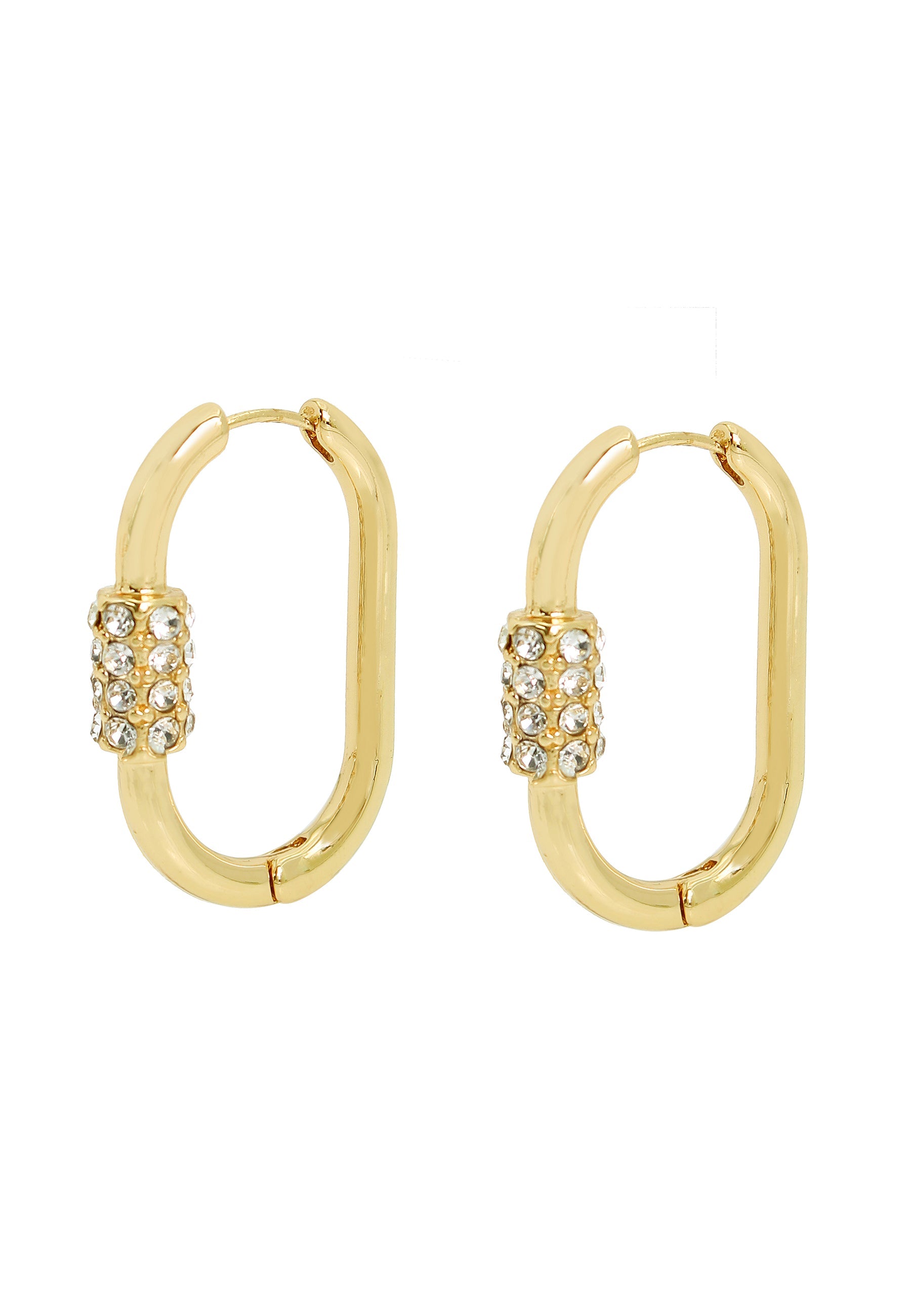 Carabiner Hoops Women's Crystal Earrings - view 3