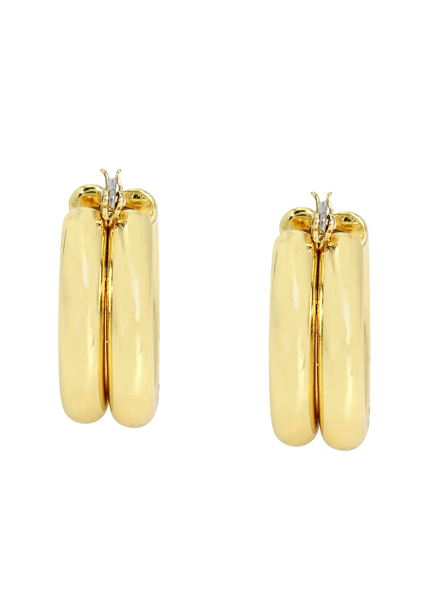Hoops Women's Gold Earrings - view 3