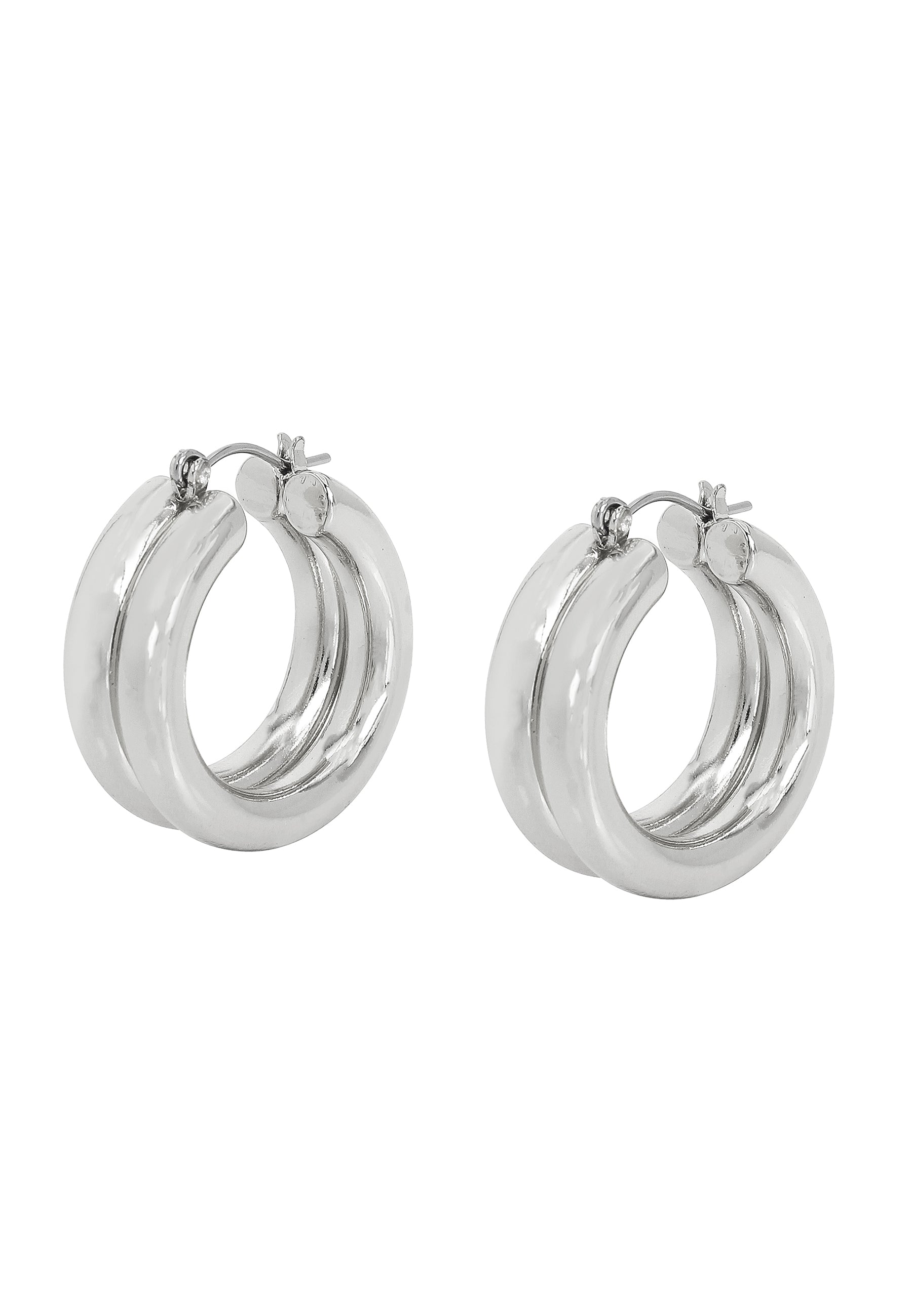 Hoops Women's Silver Earrings - view 2