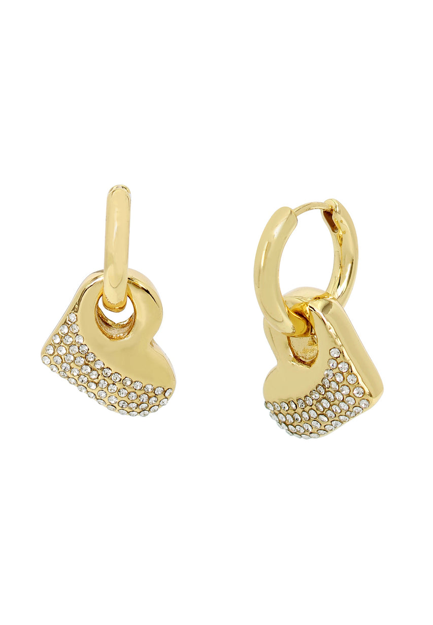 Heart Hoop Women’s Crystal Earrings