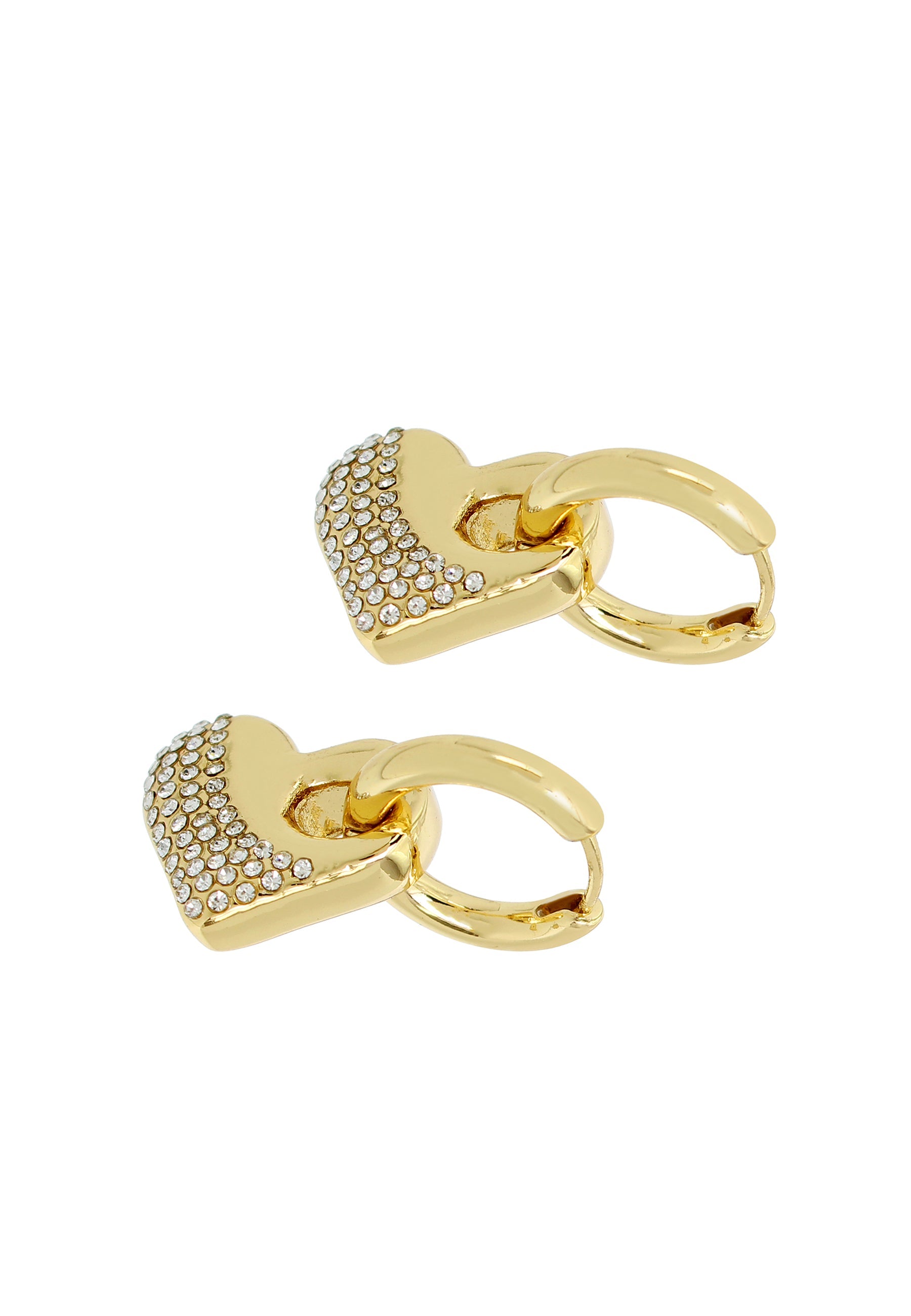 Heart Hoop Women’s Crystal Earrings - view 2