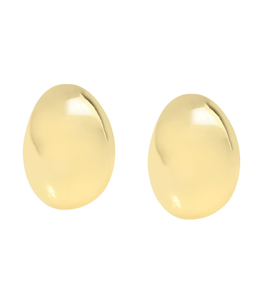 Oval Women's Gold Earrings