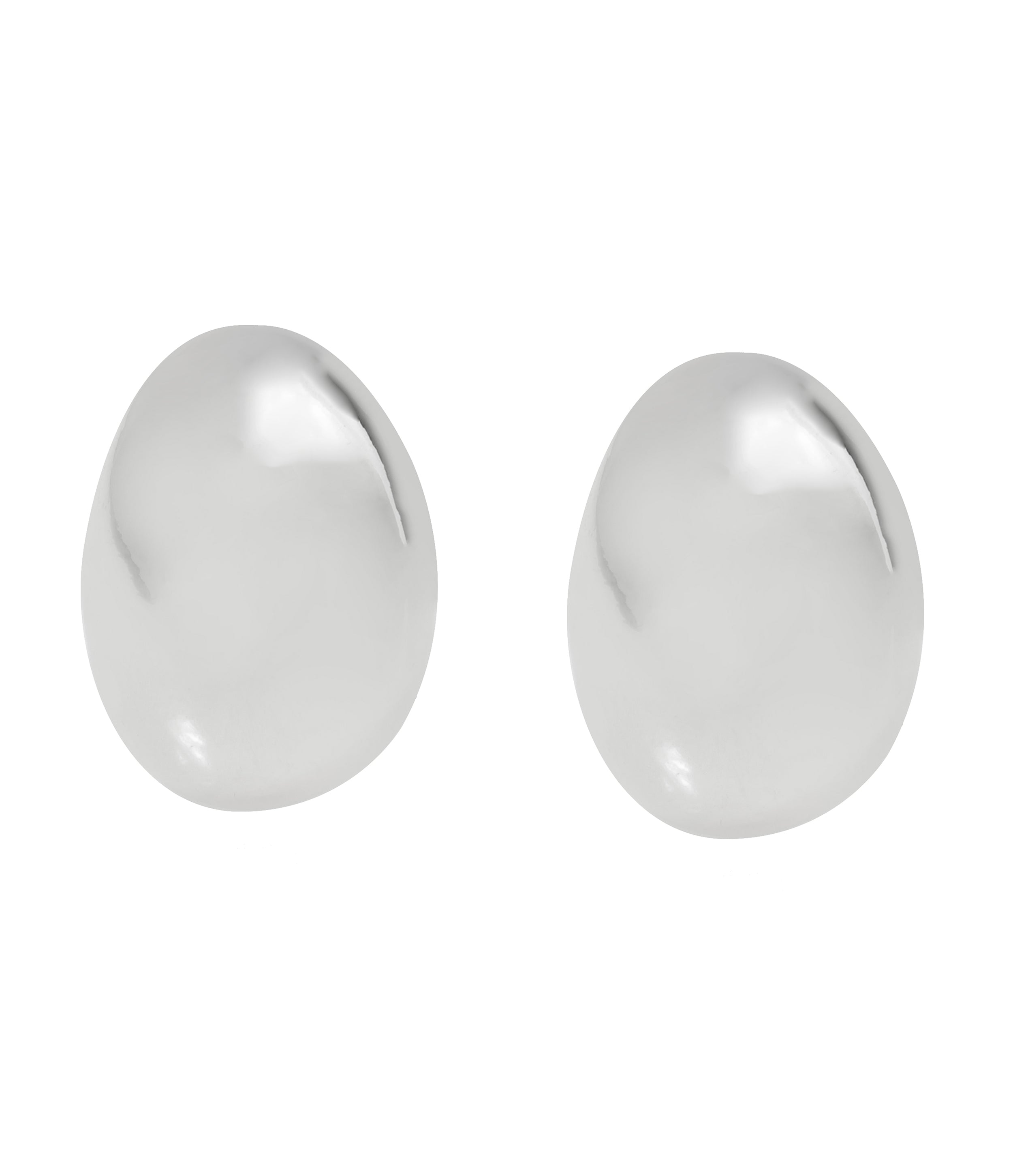 Oval Women's Silver Earrings
