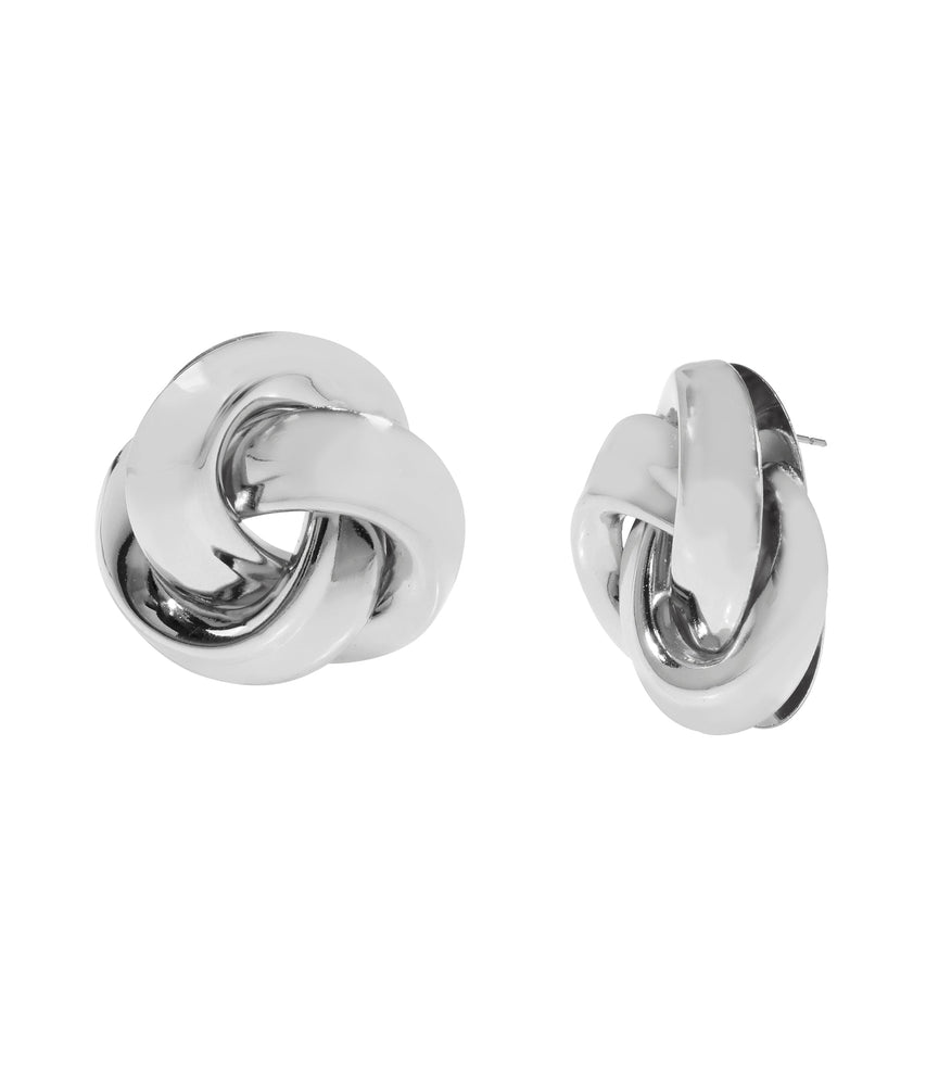 Knot Women's Silver Studs - view 2