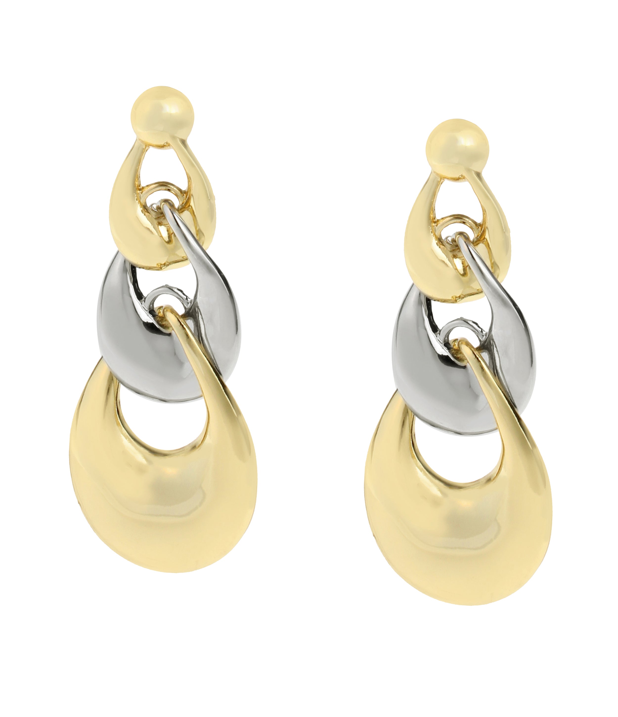 Curb Drop Women's Gold Earrings