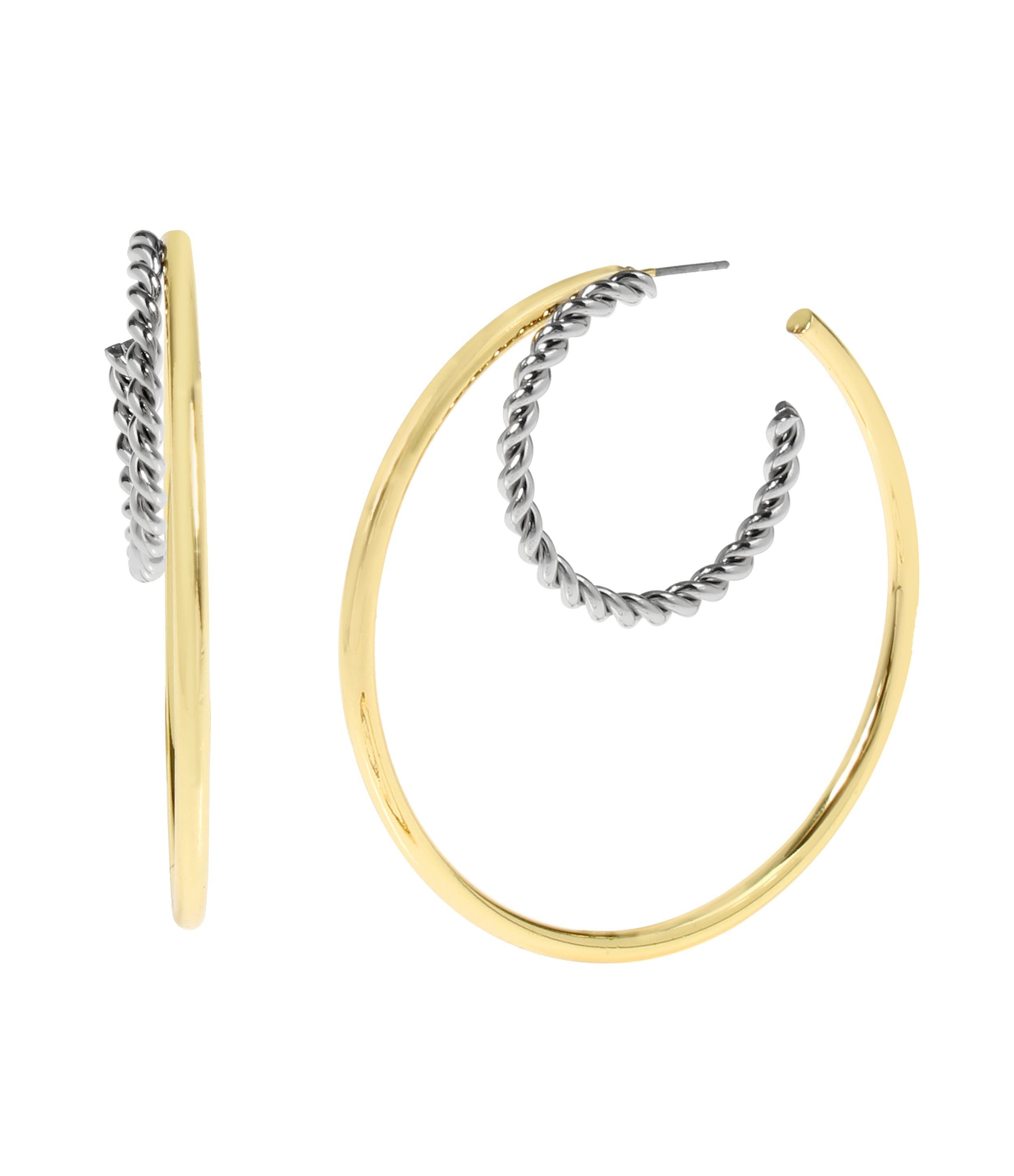 Eagel Hoops Women's Gold Earrings - view 3