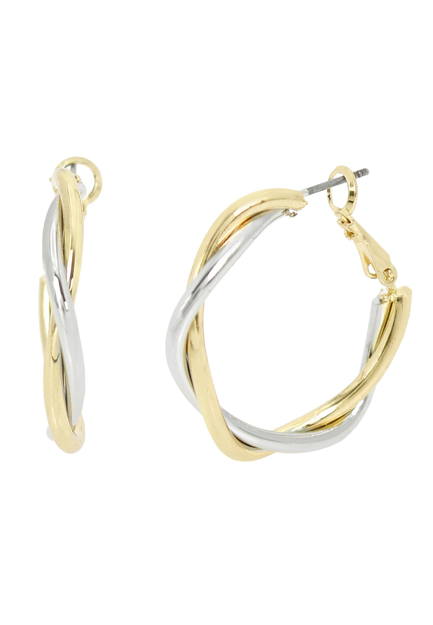 Twisted Women's Gold Hoops - view 2