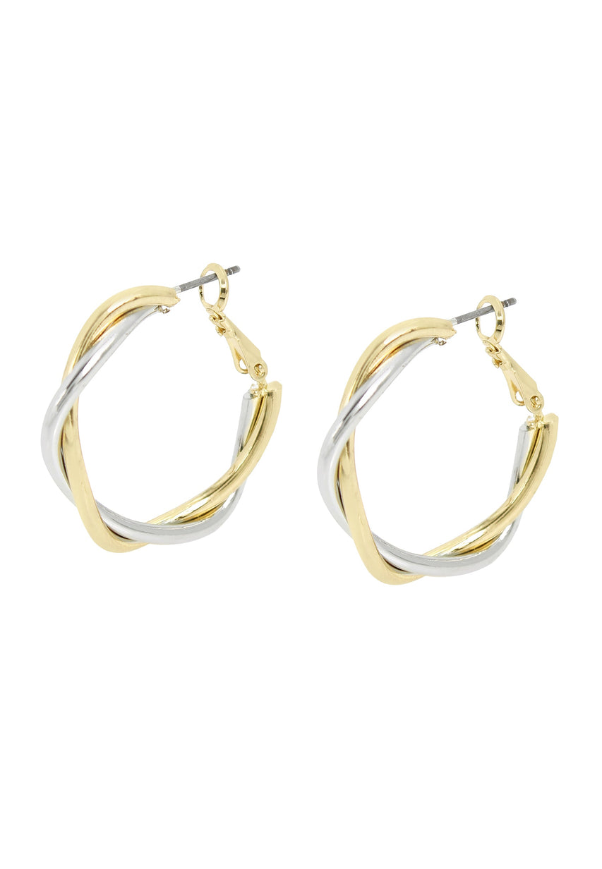 Twisted Women's Gold Hoops