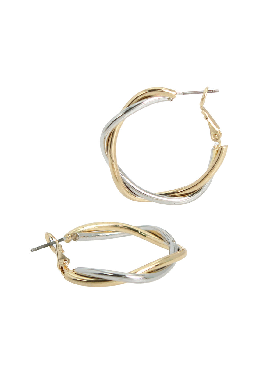 Twisted Women's Gold Hoops - view 3