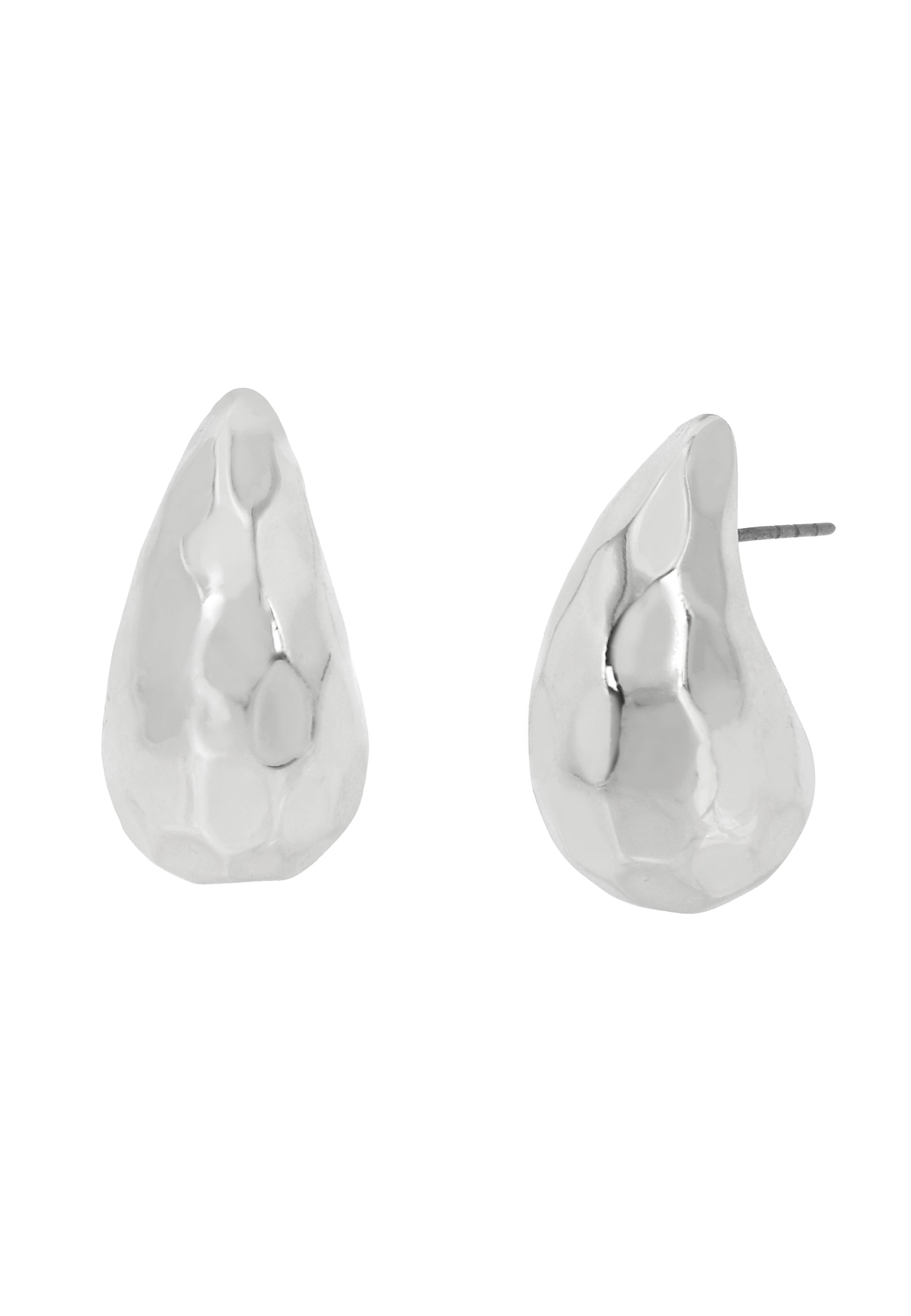 Disco Stud Women's Silver Earrings - view 2