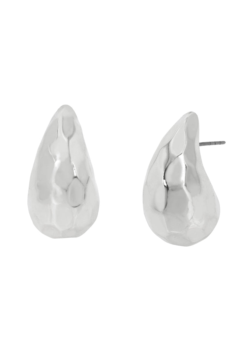 Disco Stud Women's Silver Earrings - view 2