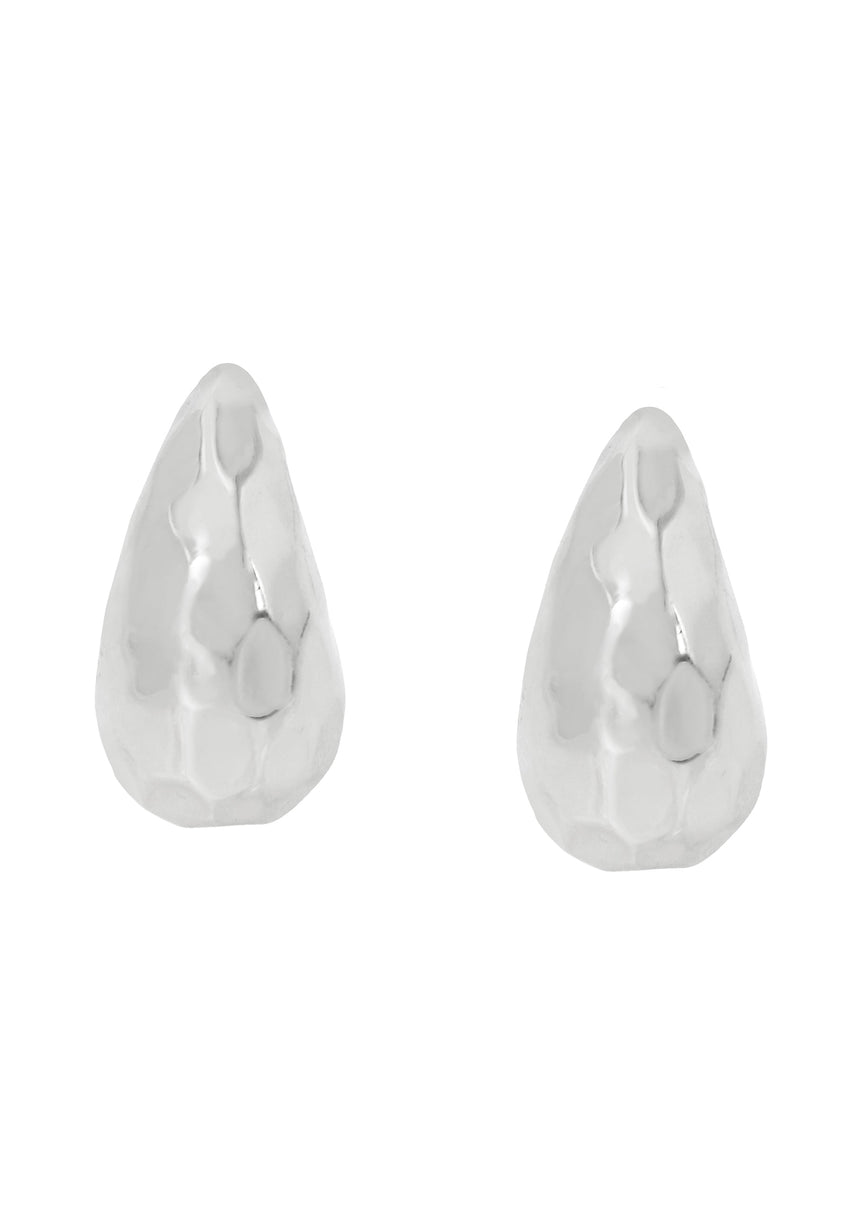 Disco Stud Women's Silver Earrings