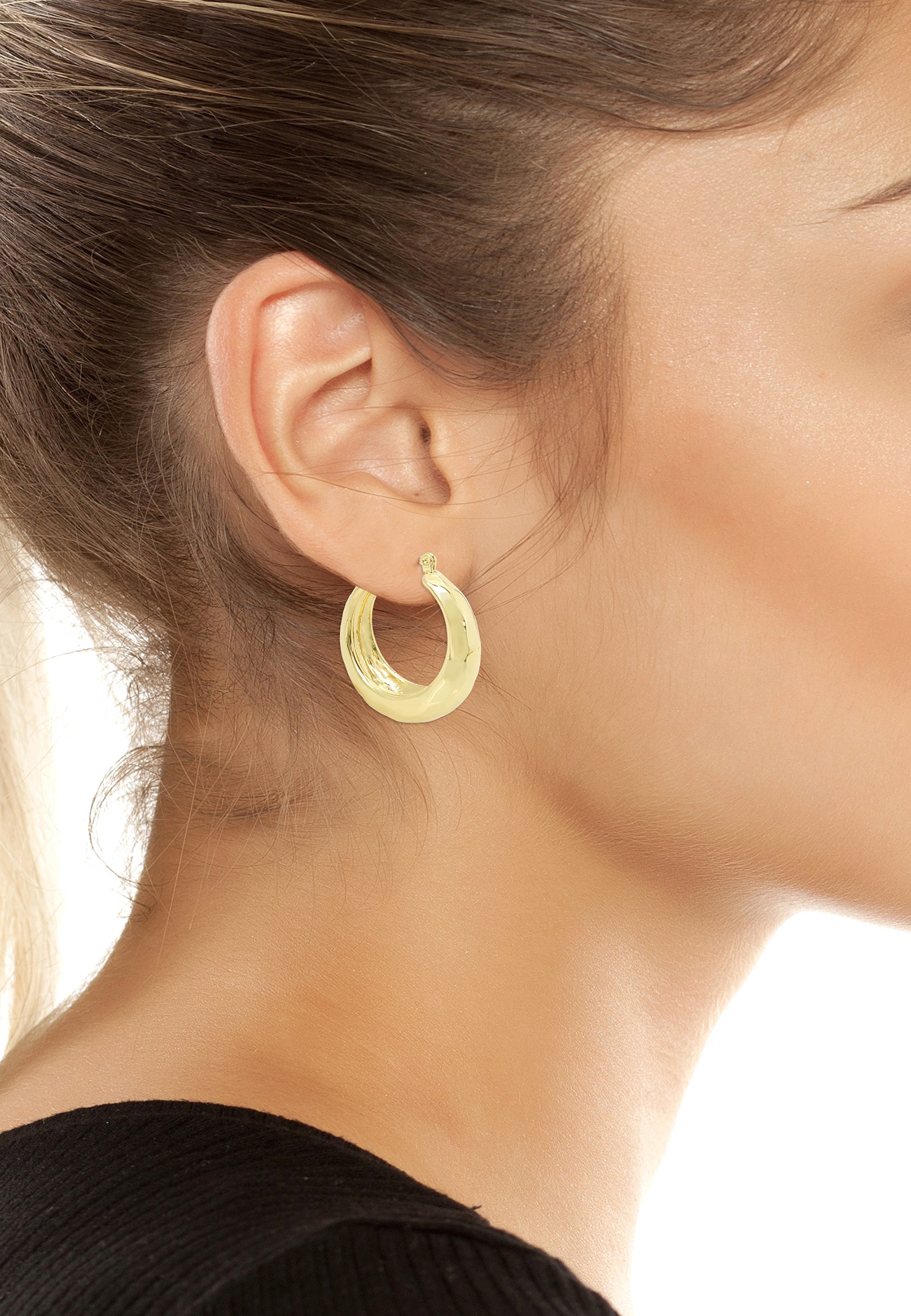 Disco Hoops Women's Gold Earrings - view 3