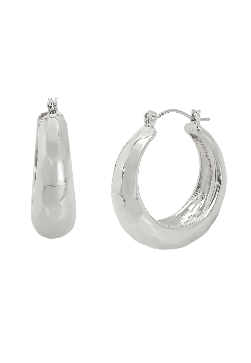 Disco Hoops Women's Silver Earrings - view 2