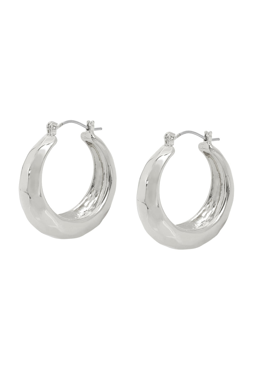Disco Hoops Women's Silver Earrings
