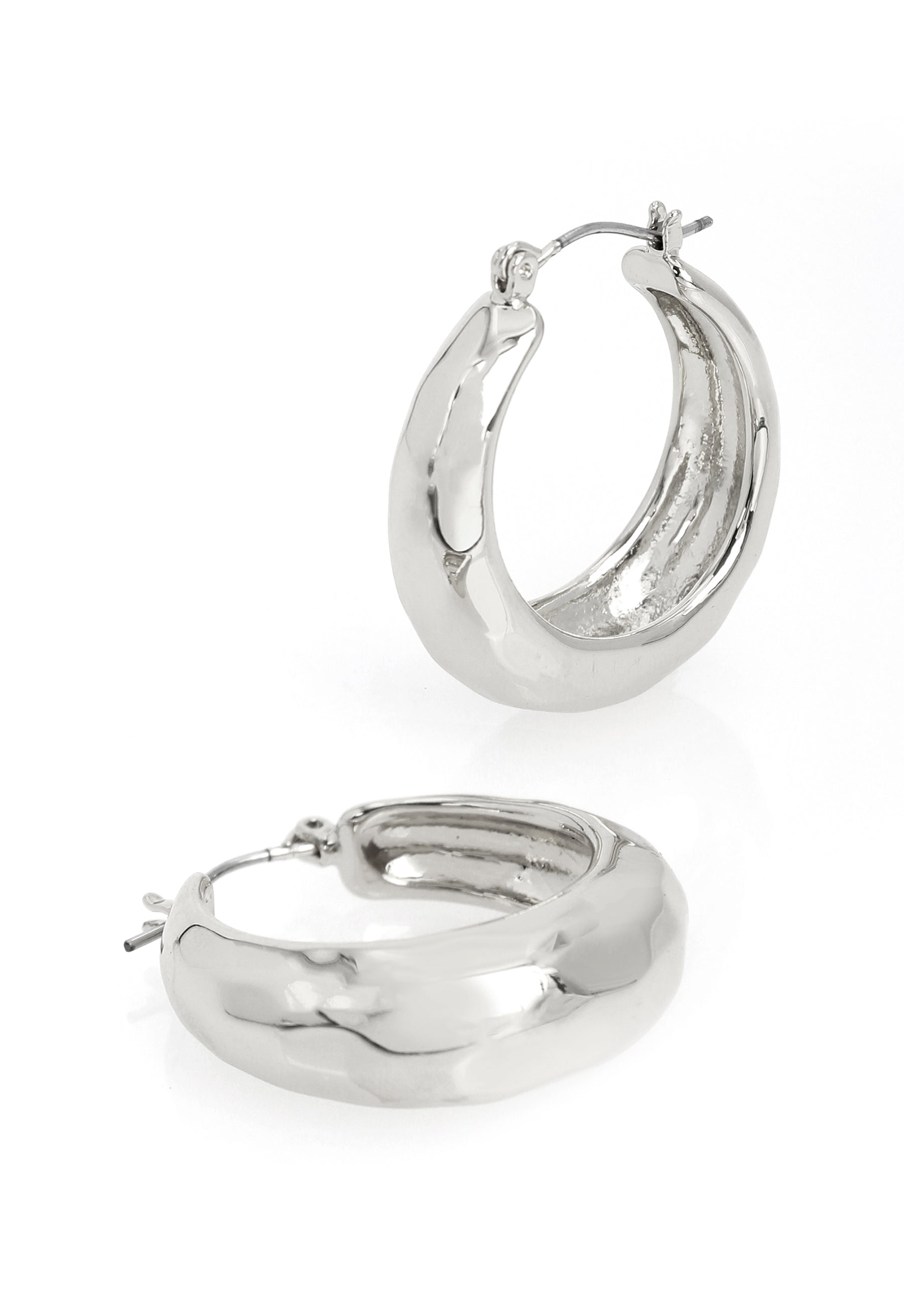 Disco Hoops Women's Silver Earrings - view 3