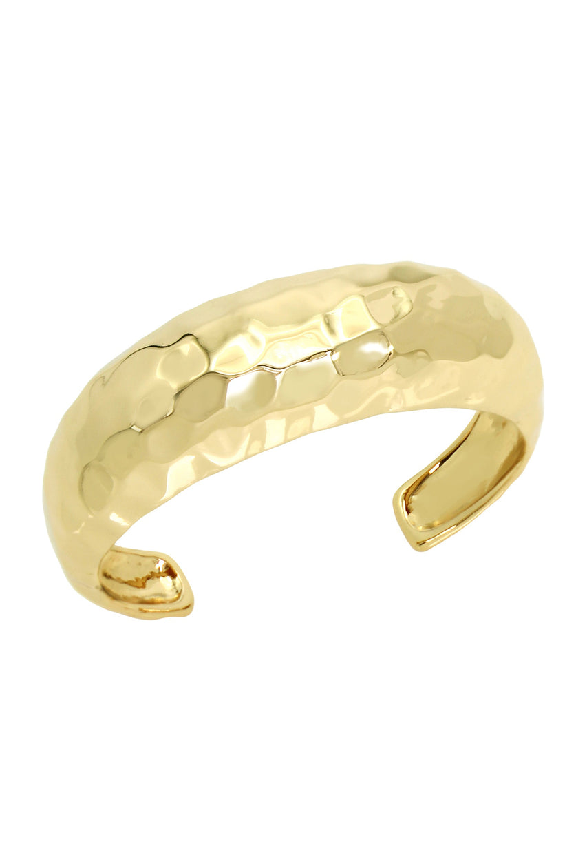 Disco Cuff Women's Gold Bracelet - view 2