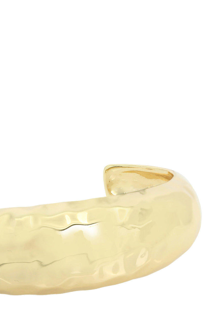 Disco Cuff Women's Gold Bracelet - view 3