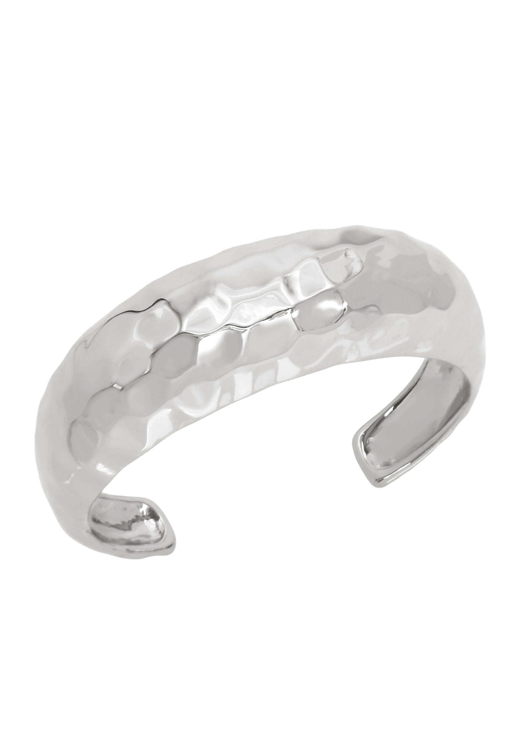 Disco Cuff Women's Silver Bracelet - view 2