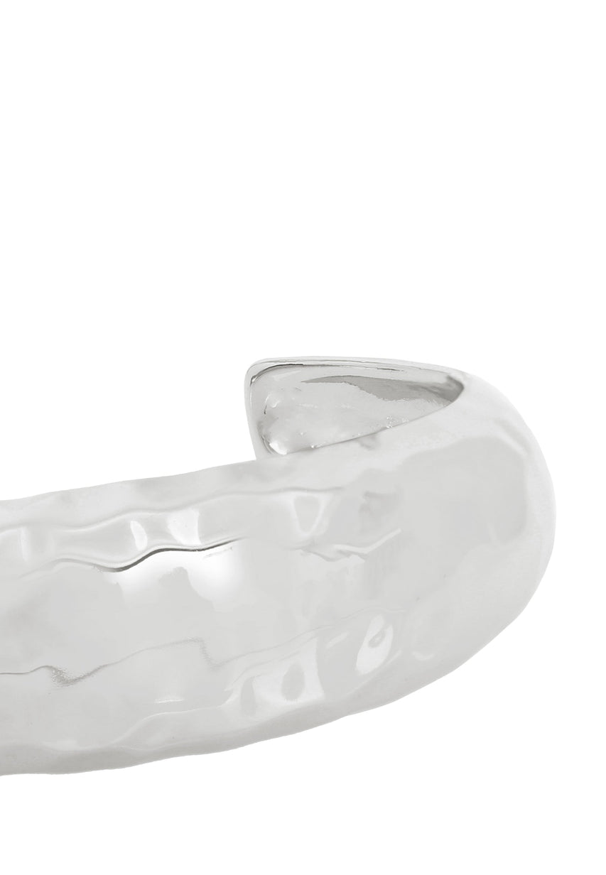Disco Cuff Women's Silver Bracelet - view 3