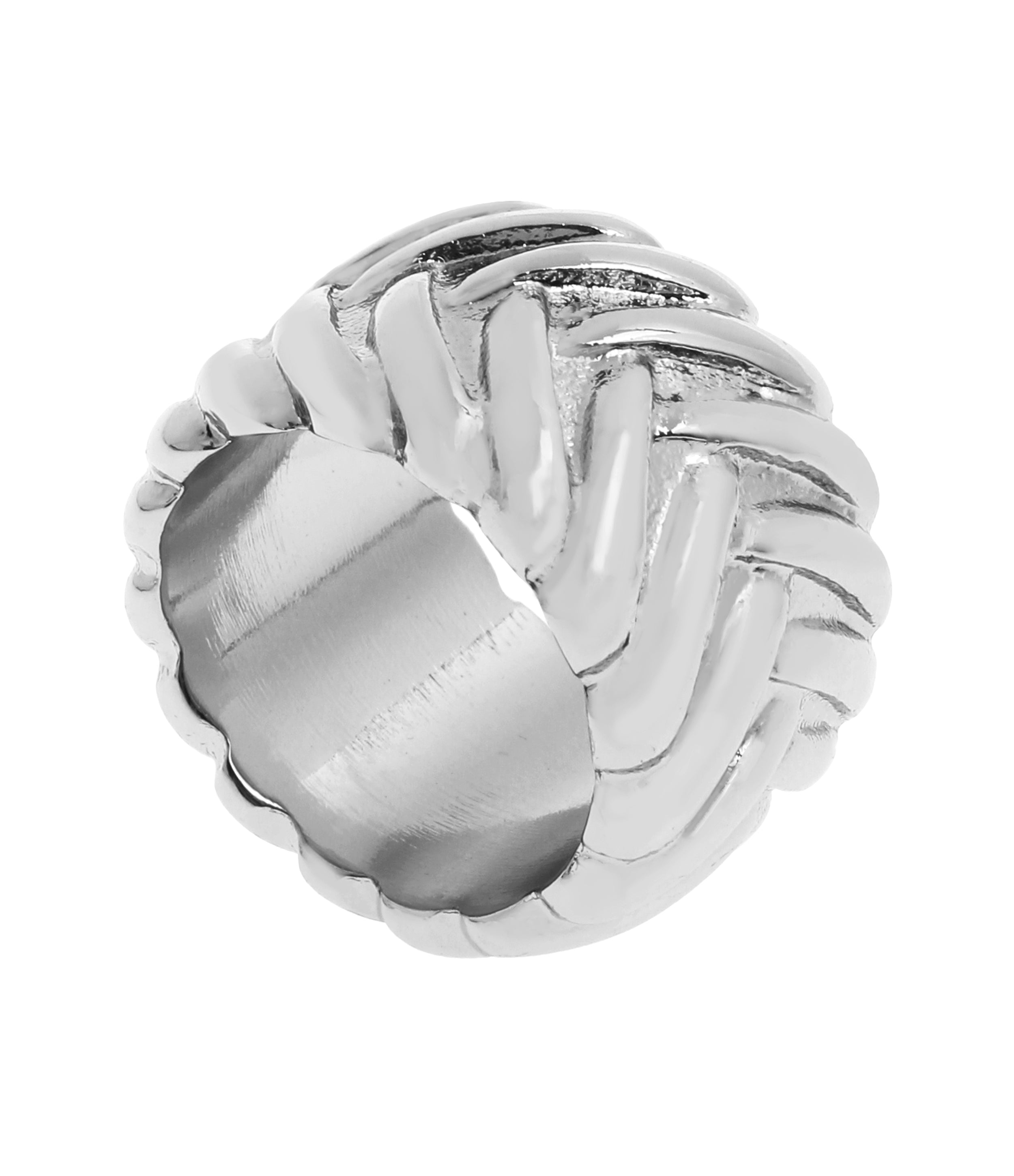 Woven Women's Gunmetal Hand Cuff - view 2