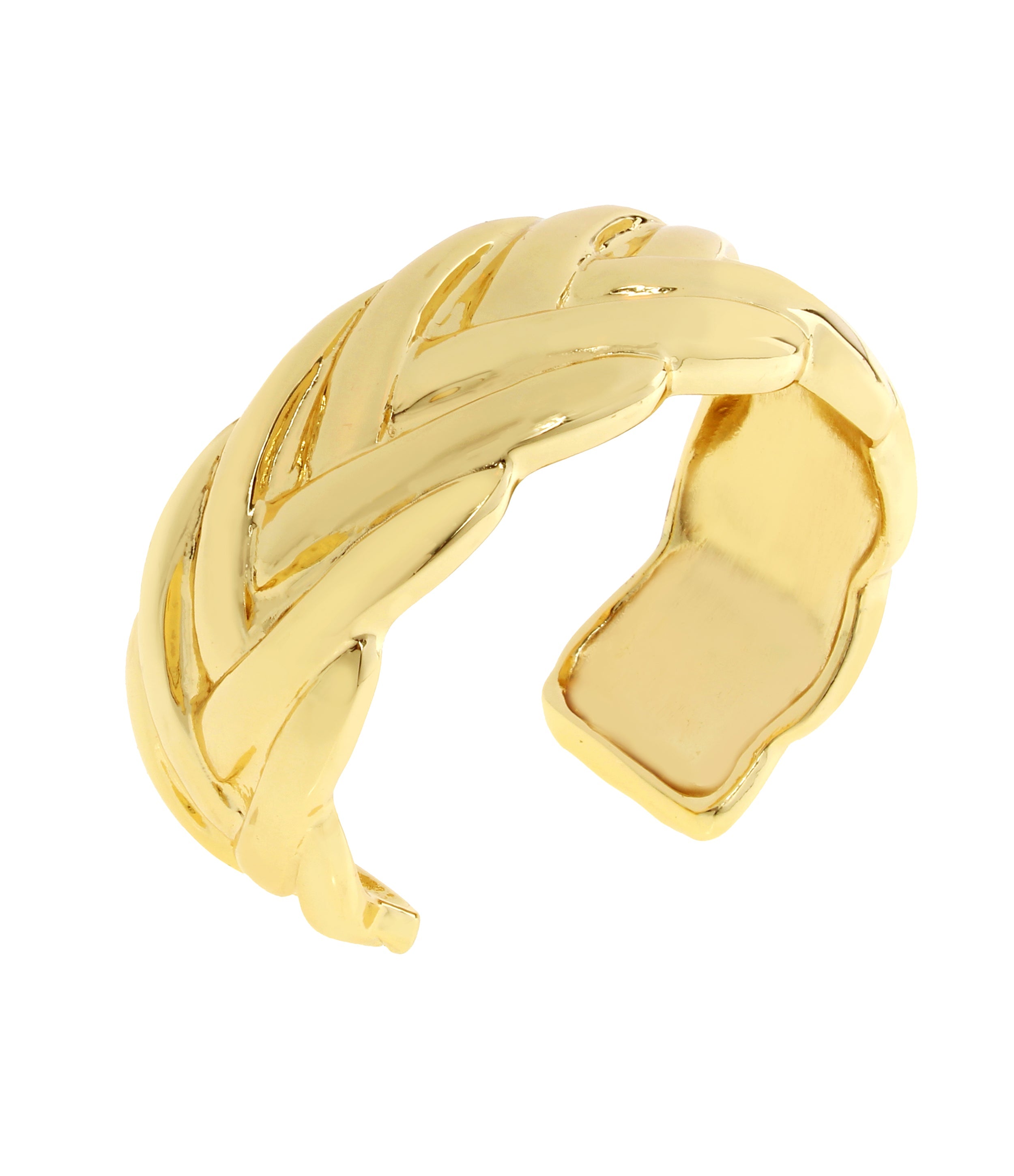 Woven Women's Gold Hand Cuff - view 3
