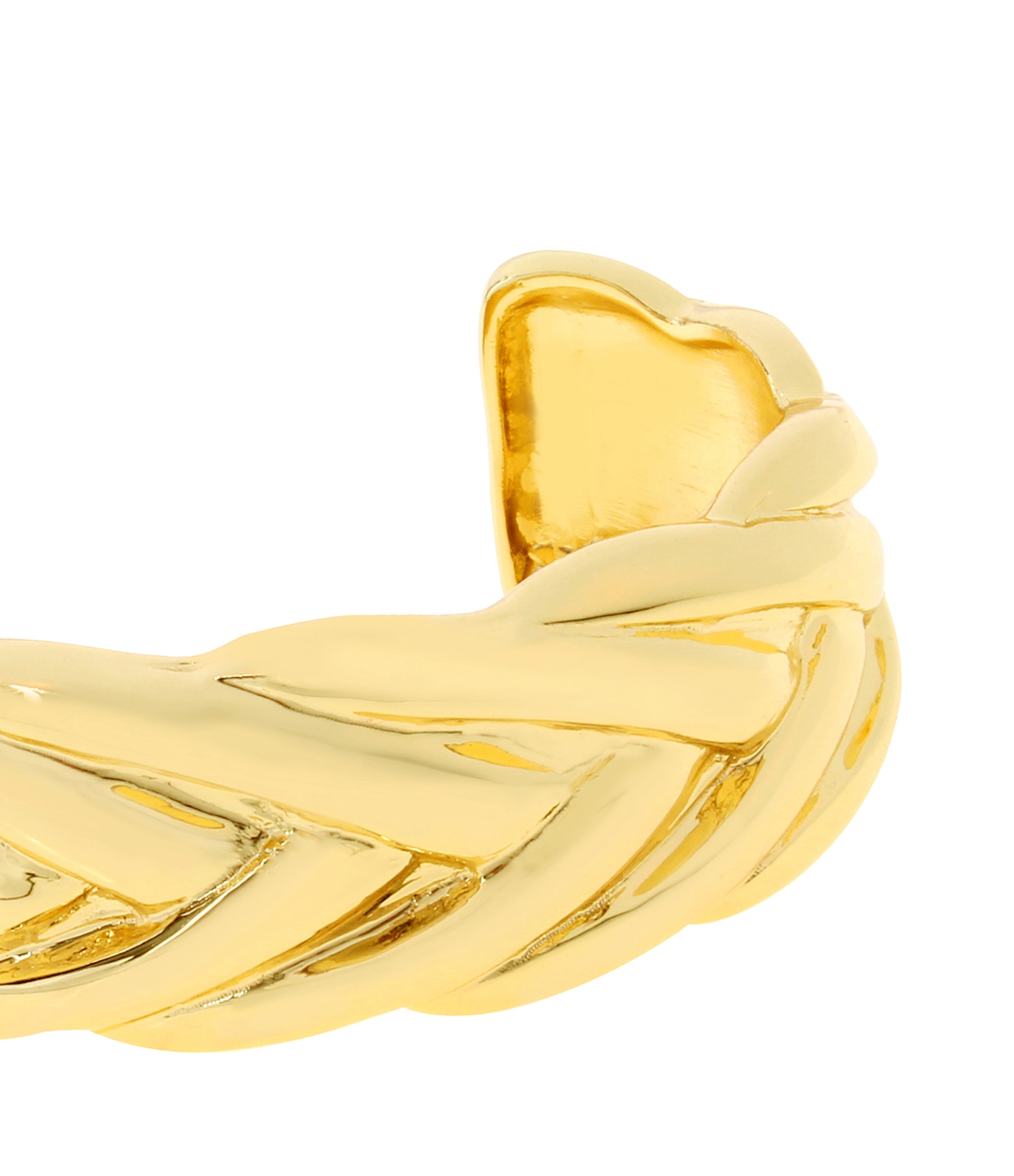 Woven Women's Gold Hand Cuff - view 2