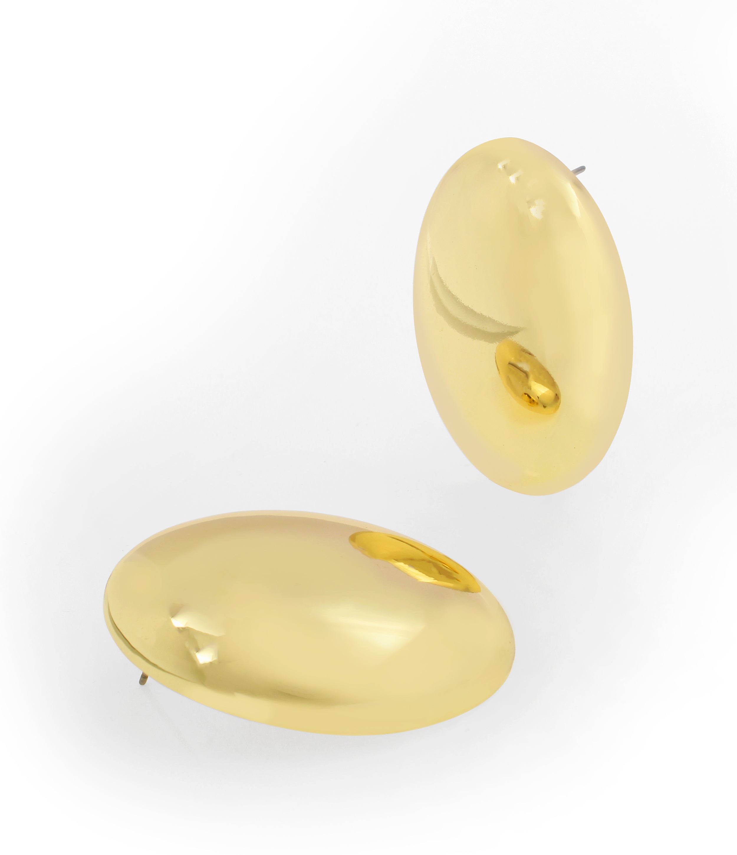 Oval Women's Gold Studs - view 3