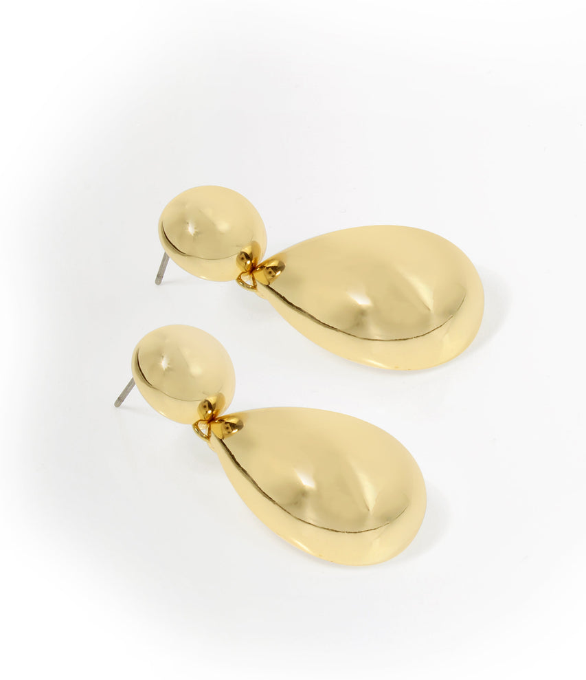 Teardrop Women's Gold Earrings - view 3