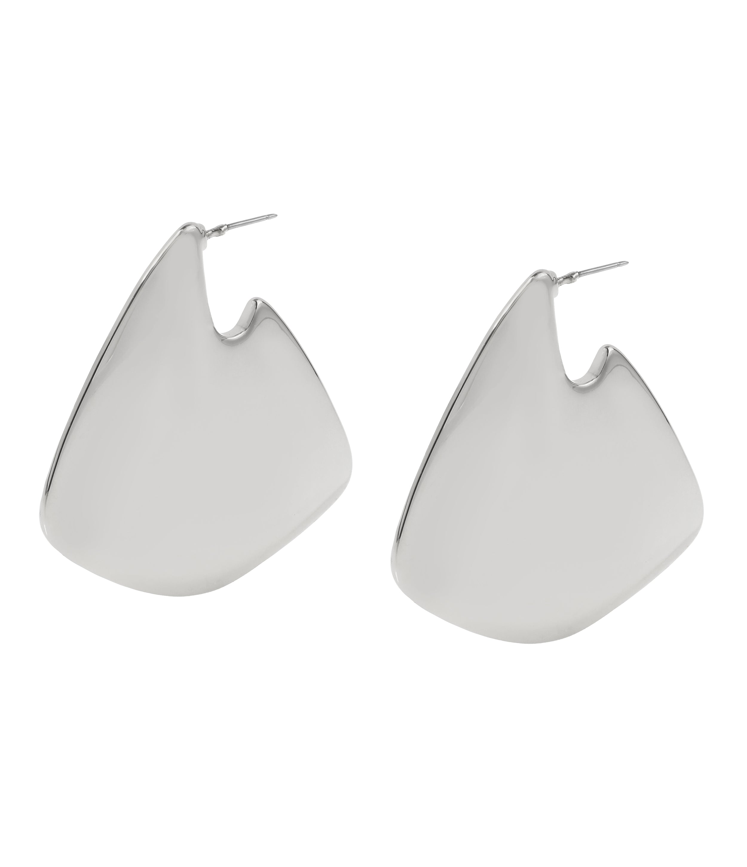 Hoops Women's Gunmetal Earrings