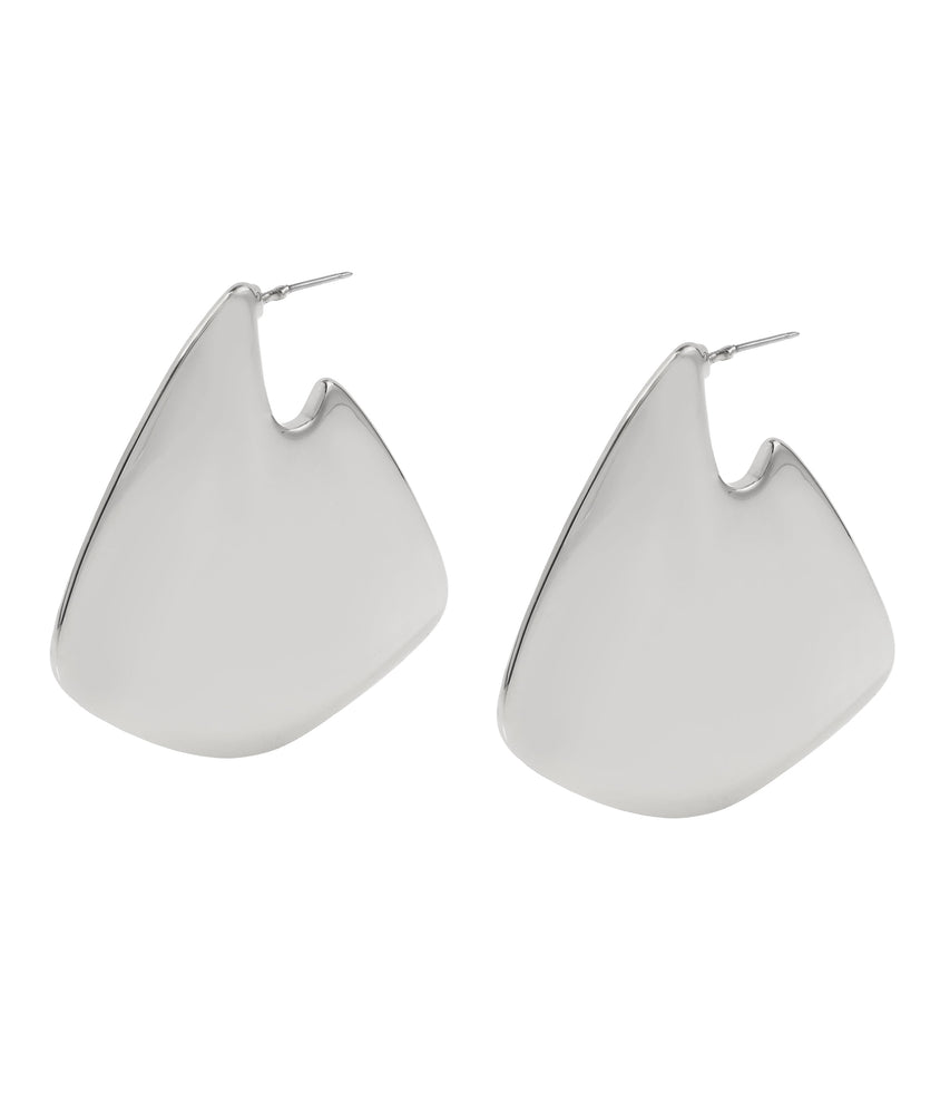 Hoops Women's Gunmetal Earrings