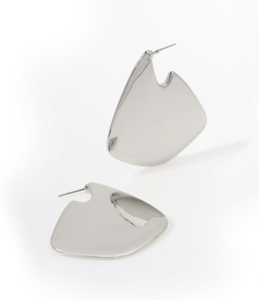 Hoops Women's Gunmetal Earrings - view 2