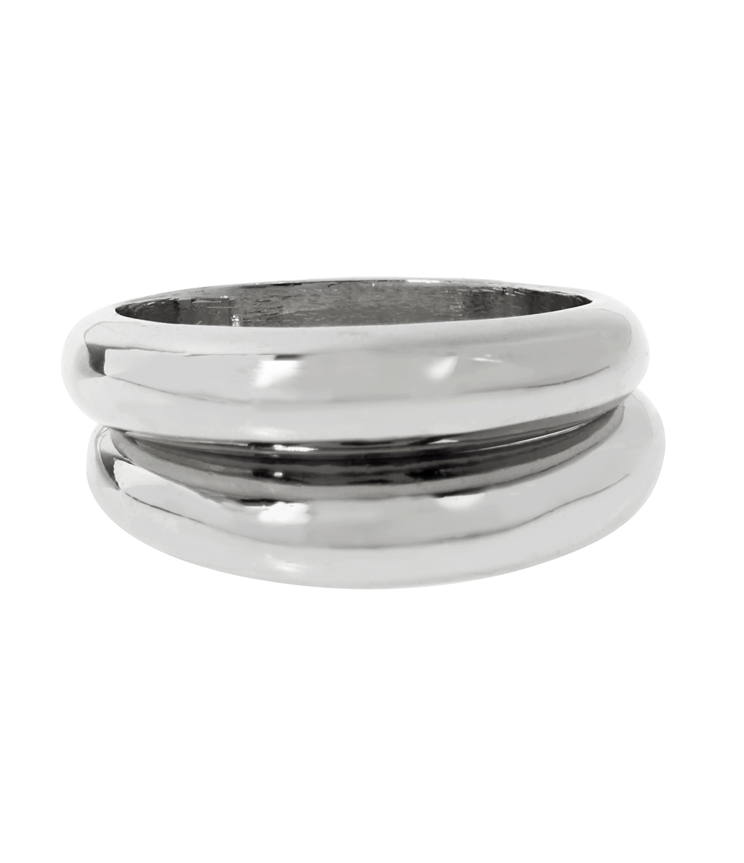 Oval Women's Gunmetal Rings - view 2
