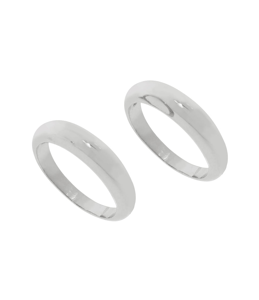 Oval Women's Gunmetal Rings - view 3