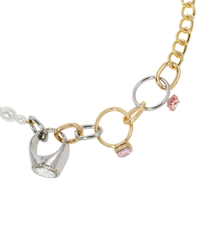 Pearl Collar Women's Gold Necklace - view 2