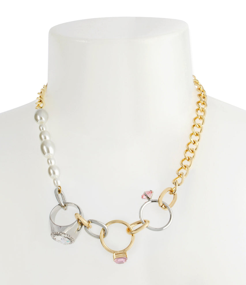 Pearl Collar Women's Gold Necklace - view 3