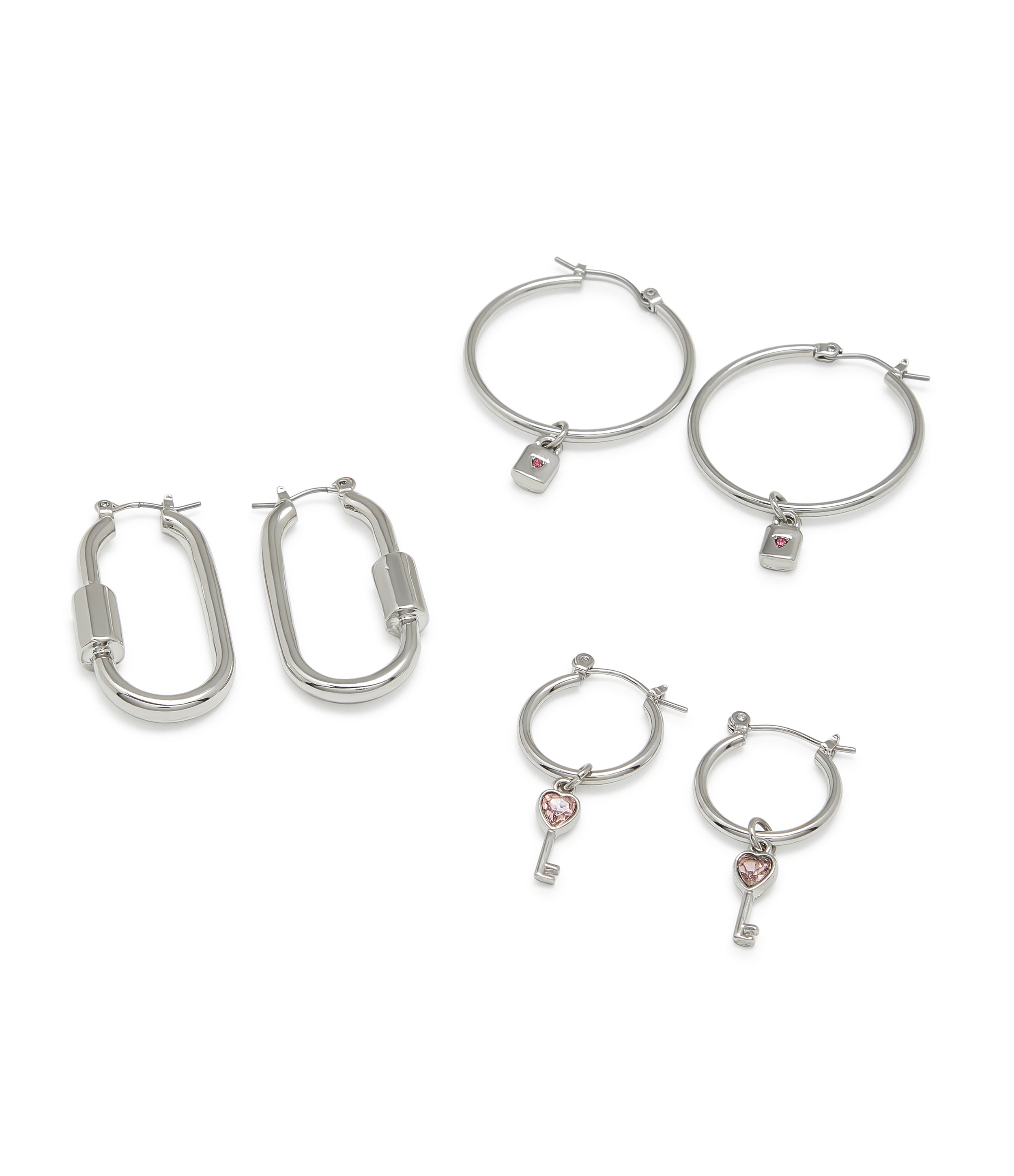 Key Women's Ivory Pearl Hoop Set