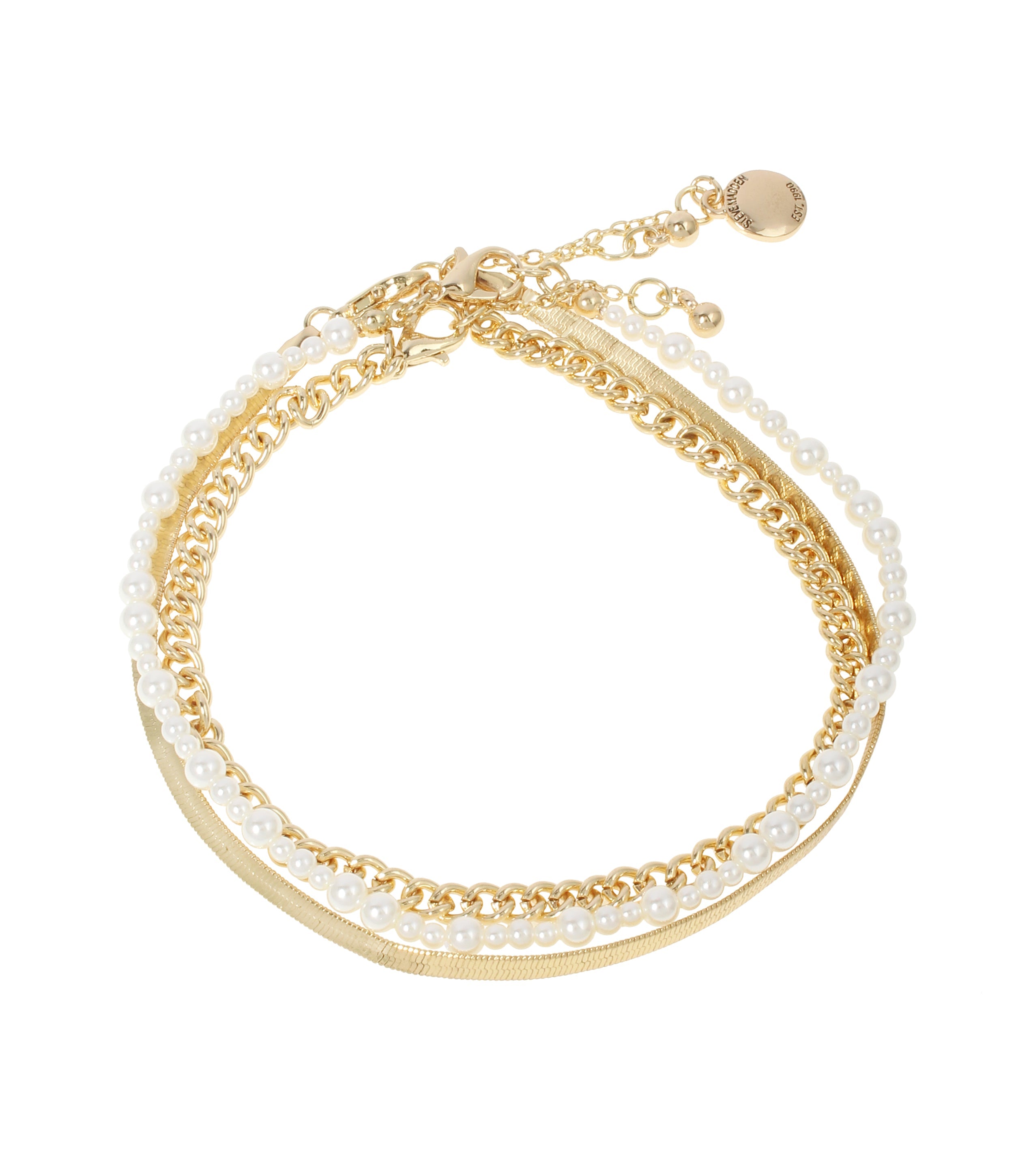 3Pc Women's Gold Anklet