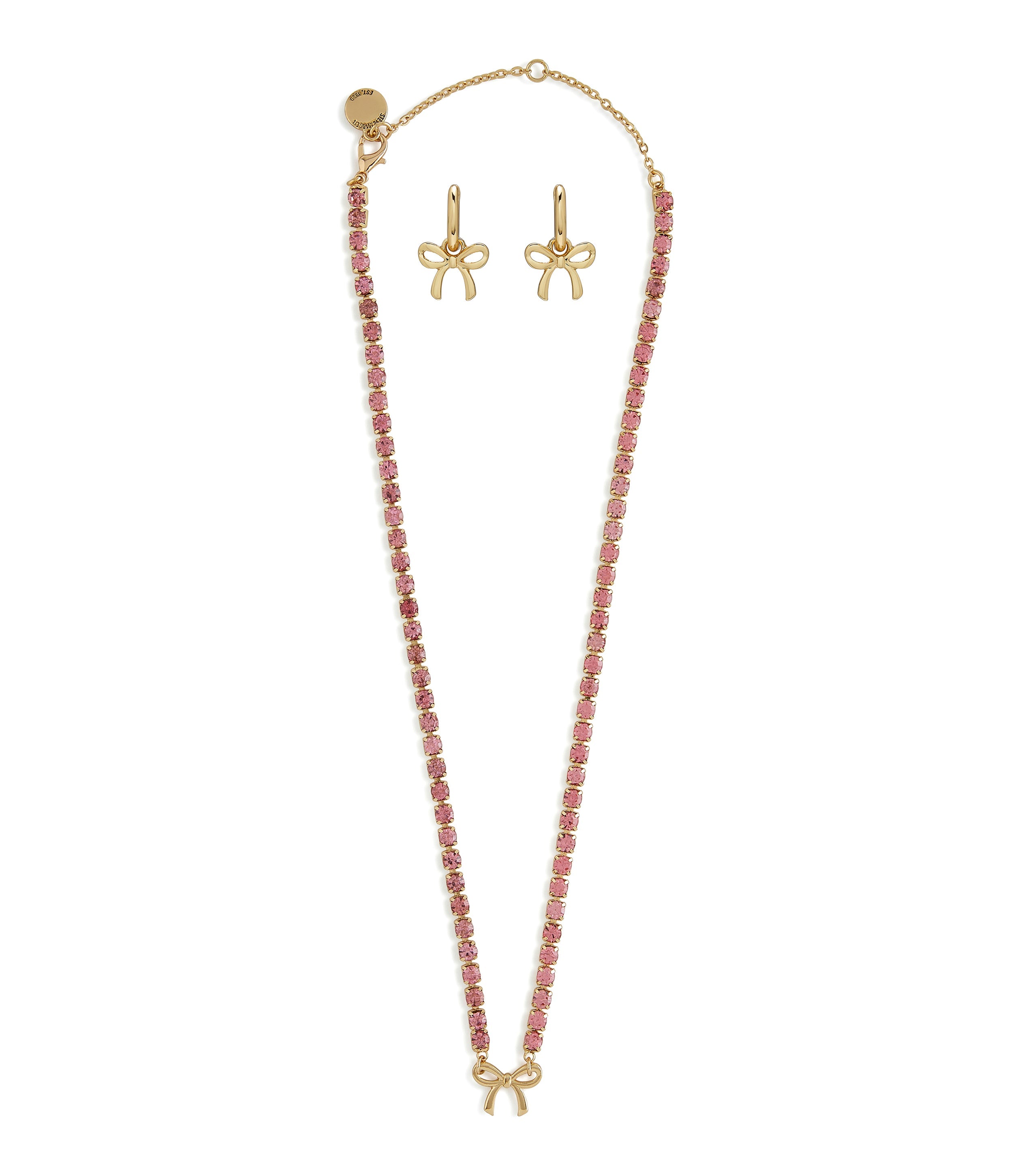 Bow Women's Ivory Pearl Necklace Set